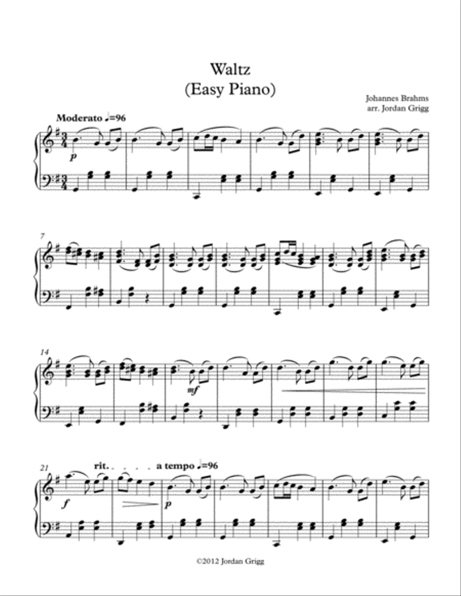 Waltz (Easy Piano) Piano Method scores gallery preview page 1