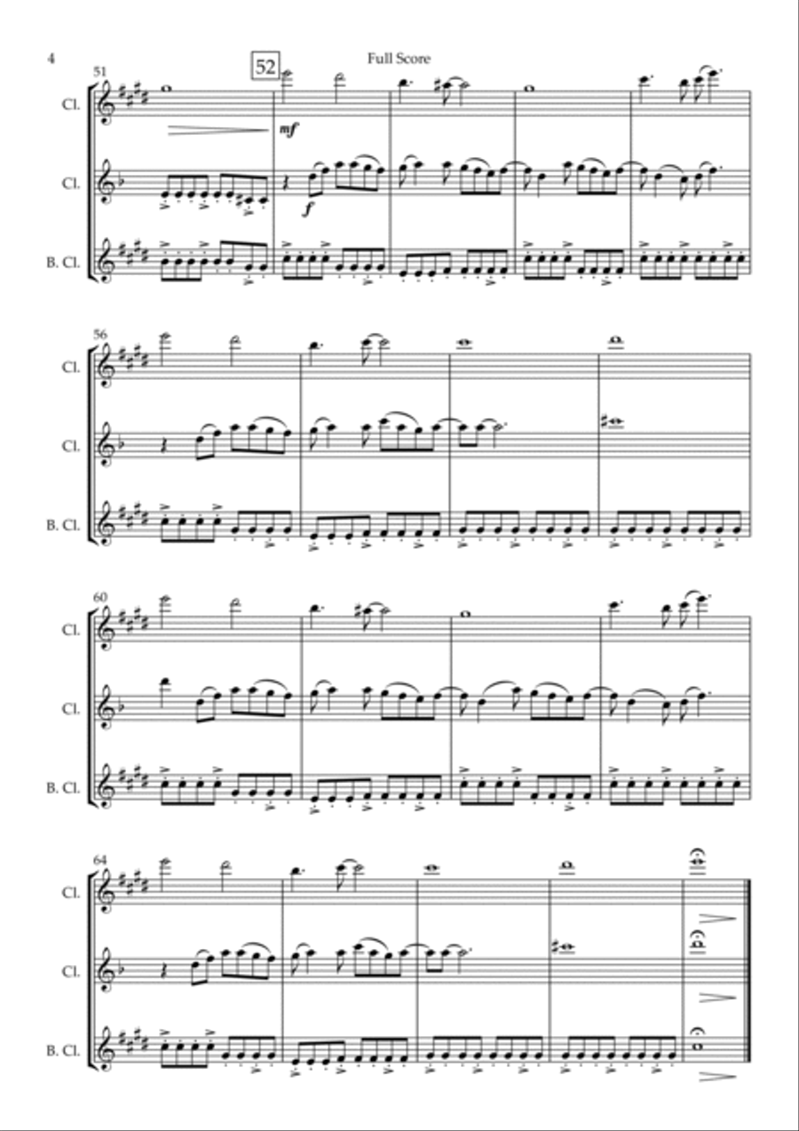 Toss A Coin To Your Witcher Clarinet Trio scores gallery preview page 4