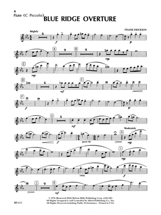 Blue Ridge Overture: Flute