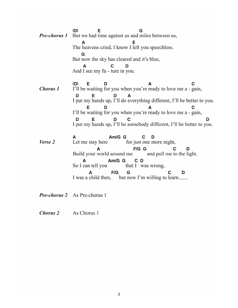 I'll Be Waiting I'll Be Waiting Acoustic Guitar scores gallery preview page 2