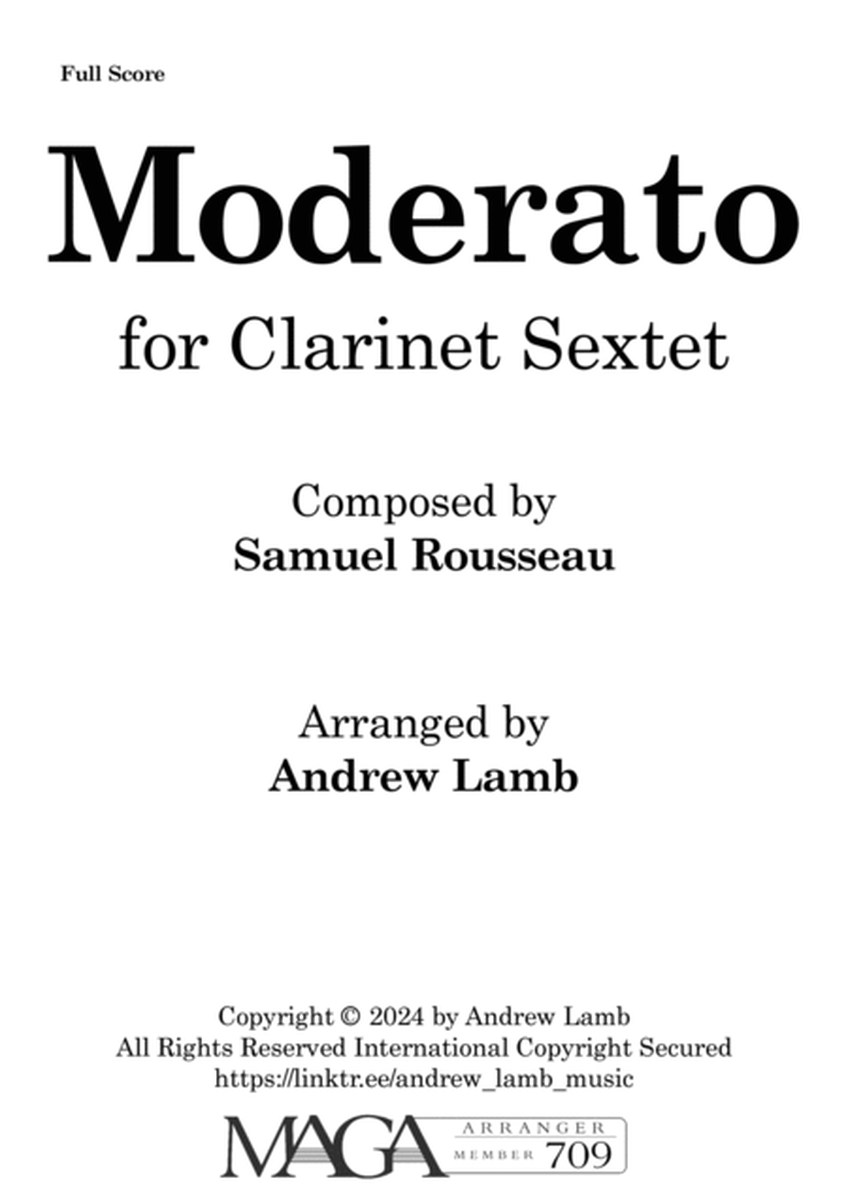 Samuel Rousseau | Moderato | for Clarinet Sextet image number null