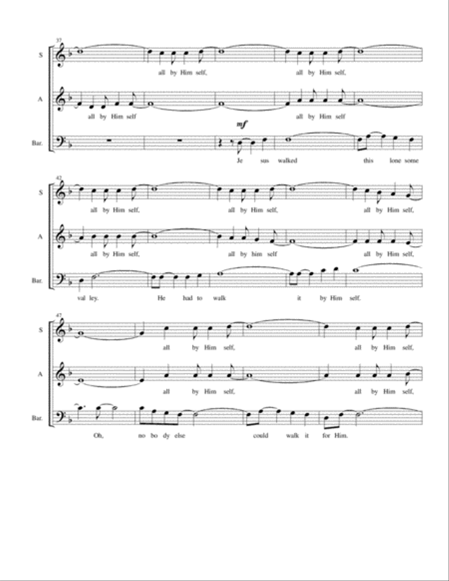 Lonesome Valley 3-Part scores gallery preview page 3
