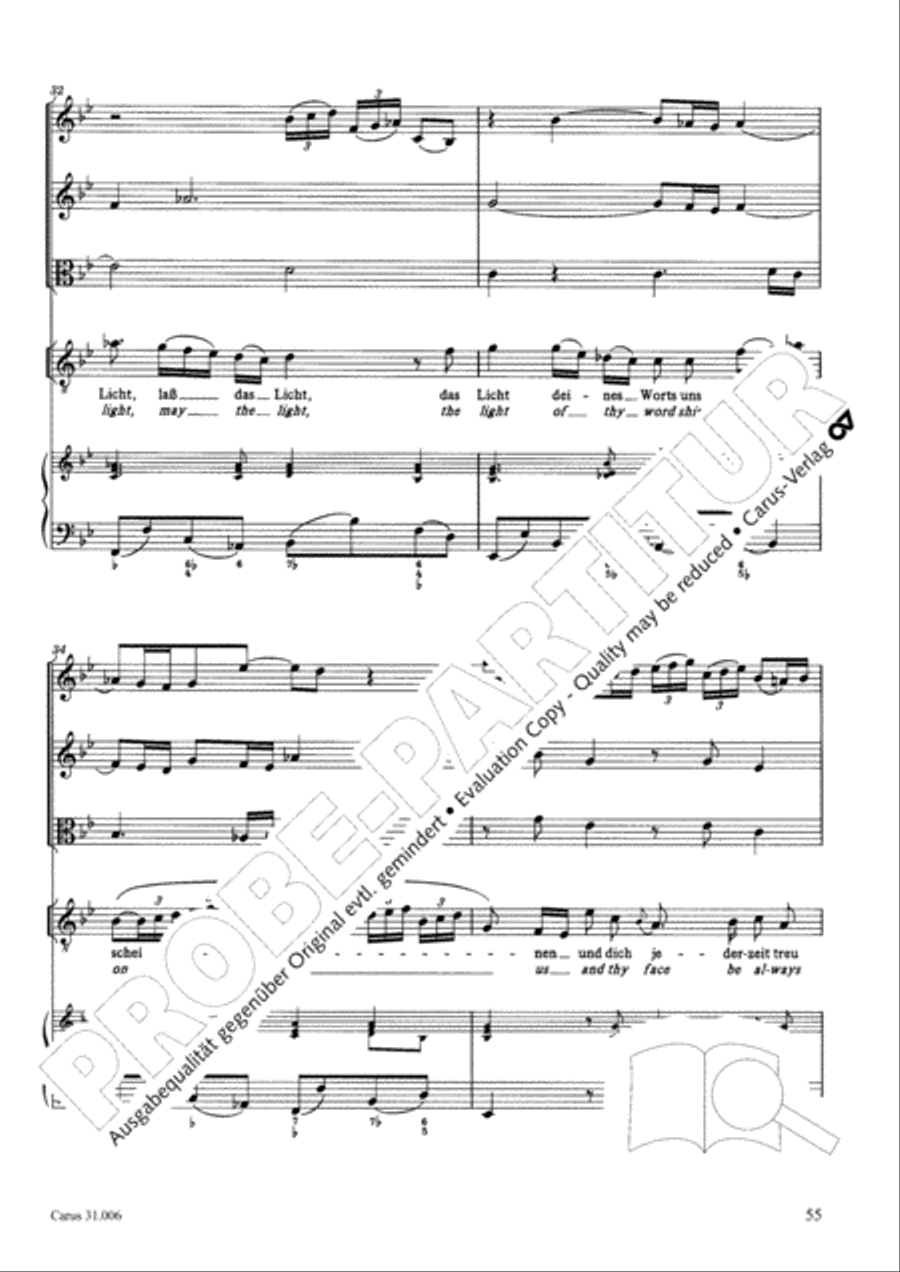 Stay with us, for it draws on toward evening (Bleib bei uns, denn es will Abend werden) 4-Part scores gallery preview page 56