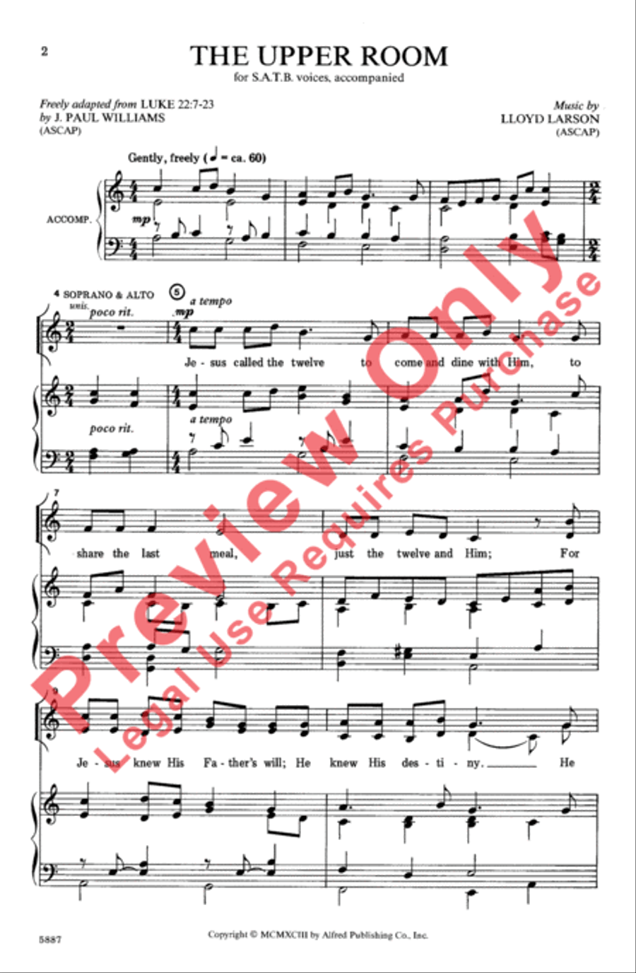 The Upper Room The Upper Room 4-Part scores gallery preview page 2
