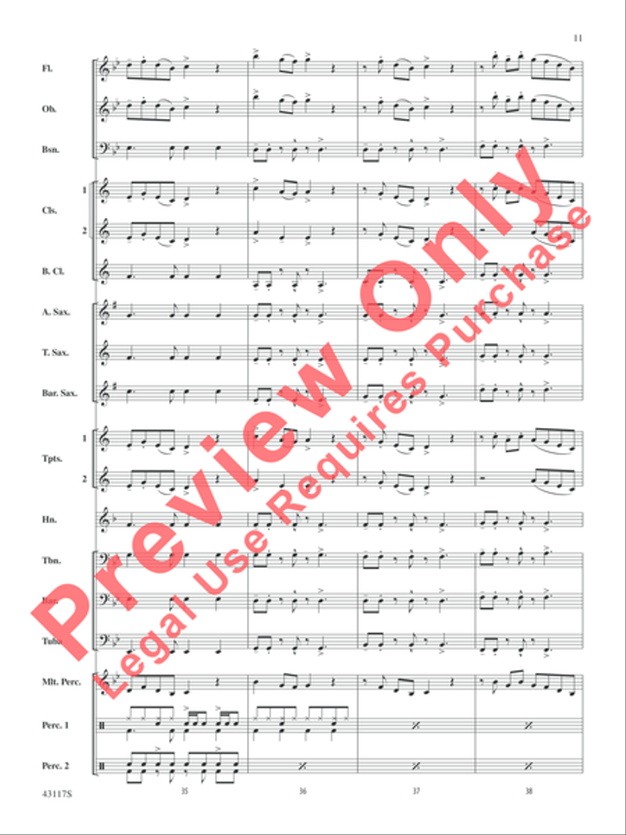 Timber Timber Concert Band scores gallery preview page 11