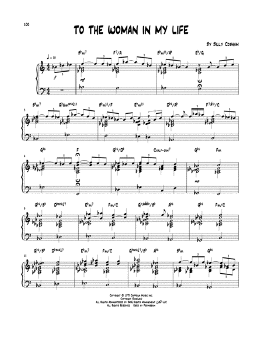 To The Woman In My Life Piano scores gallery preview page 1