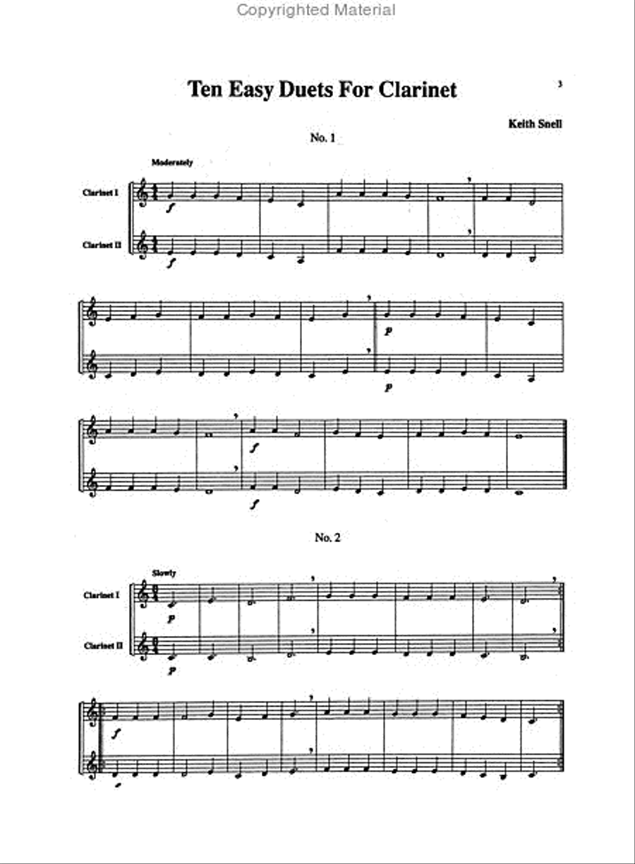 Belwin Master Duets (Clarinet), Volume 2 Clarinet Duet scores gallery preview page 2