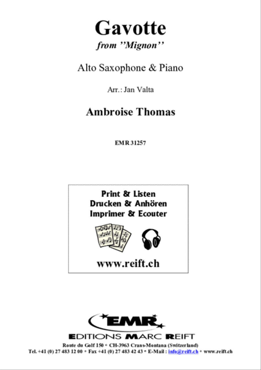 Gavotte Alto Saxophone scores gallery preview page 2