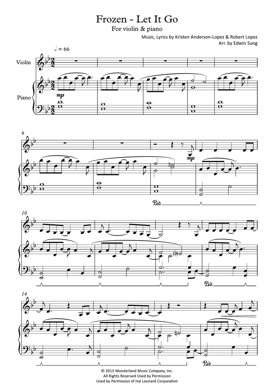 Let it go instrumental piano top