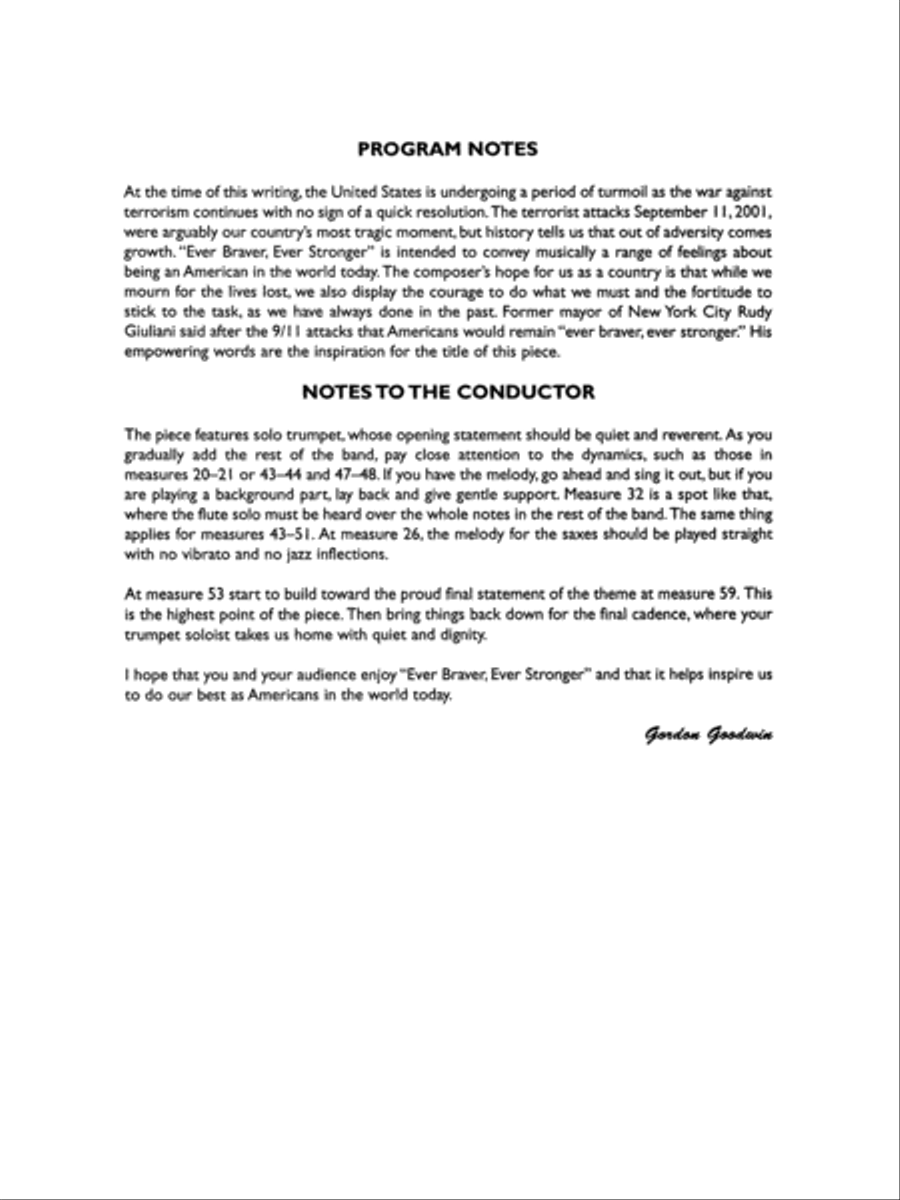 Ever Braver, Ever Stronger (An American Elegy) Concert Band scores gallery preview page 3