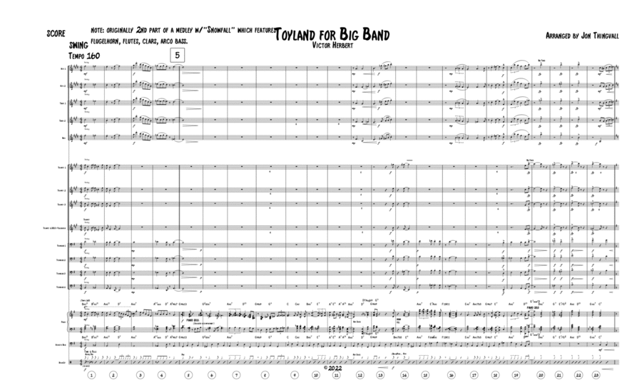 Toyland for Big Band Jazz Ensemble scores gallery preview page 1