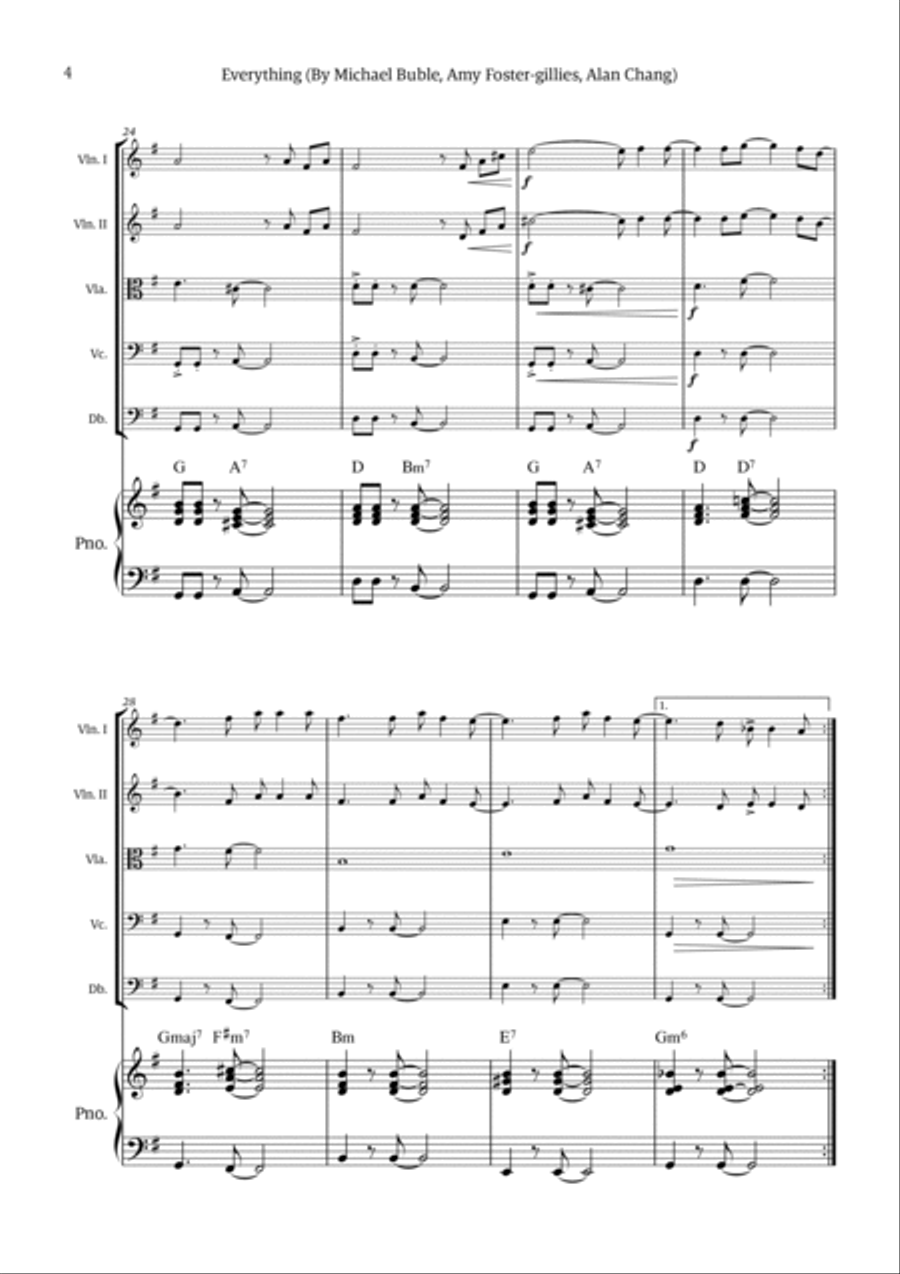 Everything Everything String Quintet scores gallery preview page 4