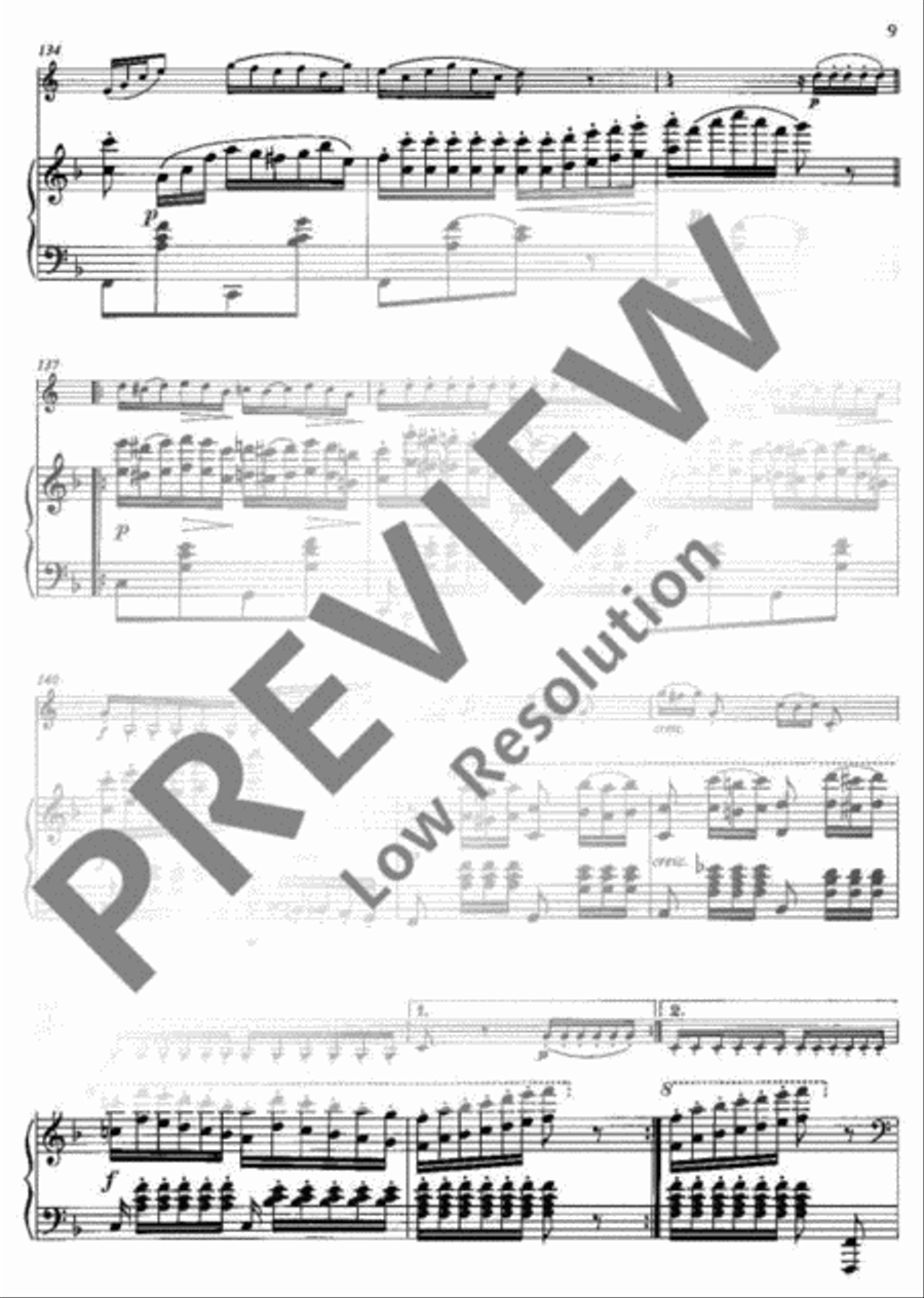 Variations of a Swiss Folksong Horn scores gallery preview page 10