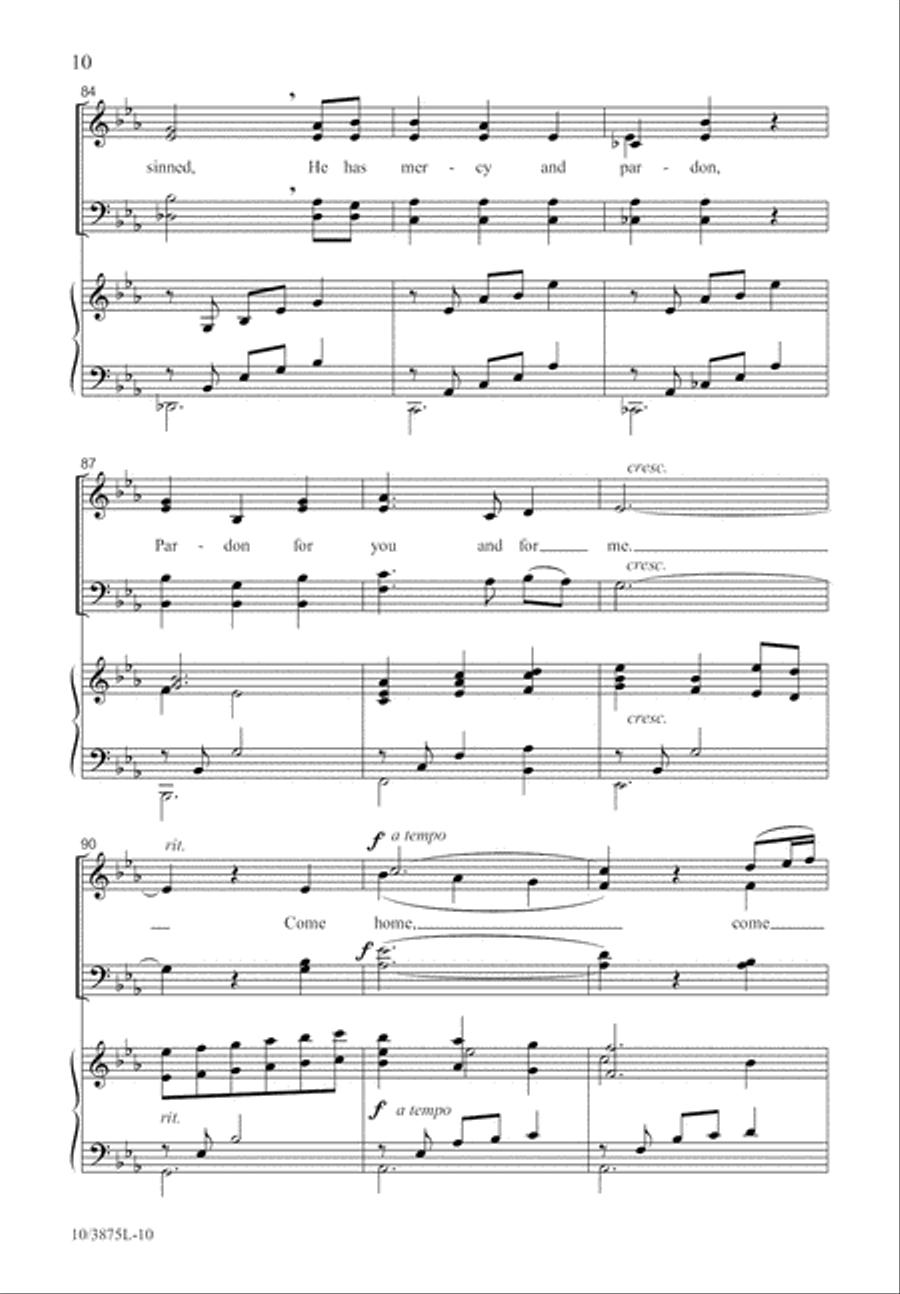 Softly and Tenderly 4-Part scores gallery preview page 11