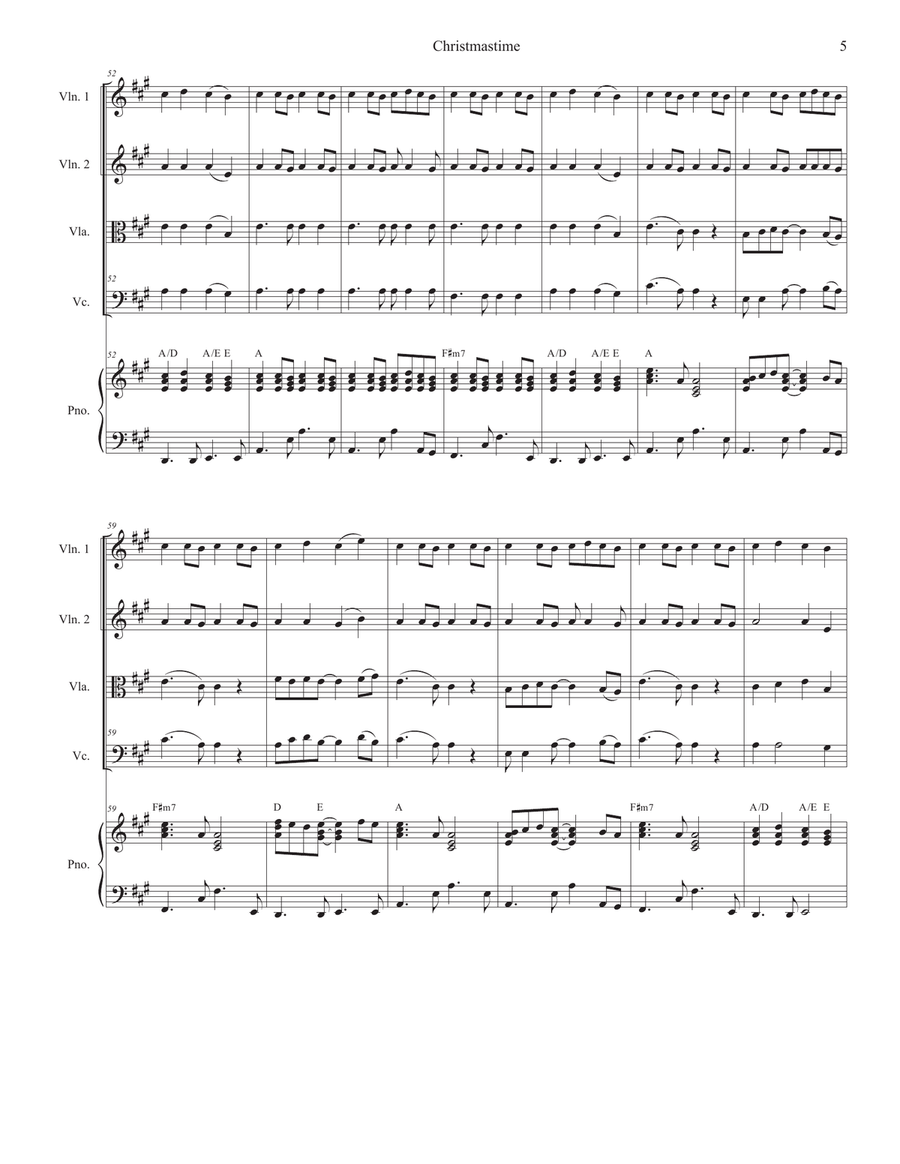 Christmastime Christmastime String Quartet scores gallery preview page 5