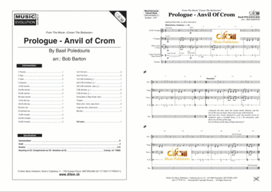 Conan the Barbarian - Anvil of CRom Concert Band scores gallery preview page 2