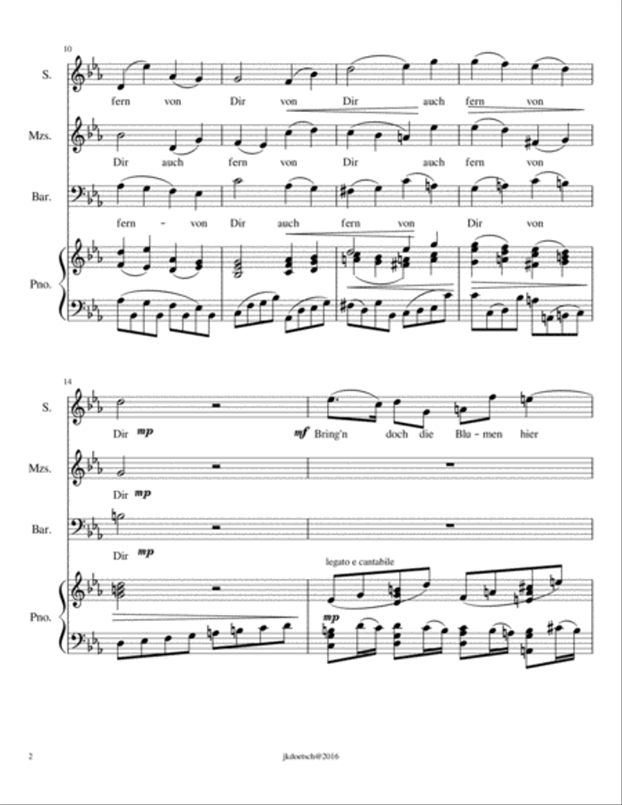 SIN WIR AUCH FERN VON DIR 3-Part scores gallery preview page 2