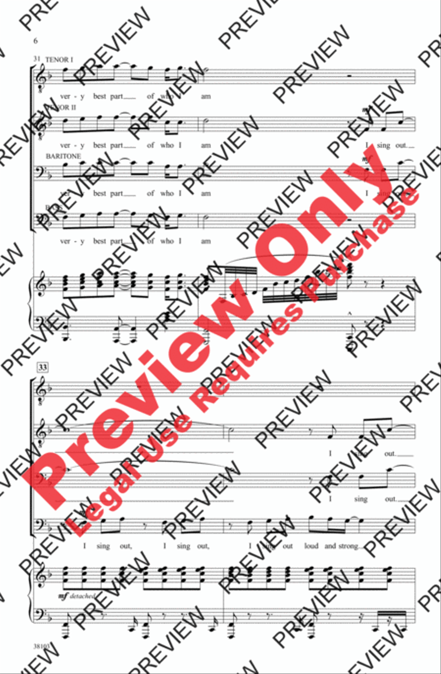 I Sing Out Men's Choir scores gallery preview page 6