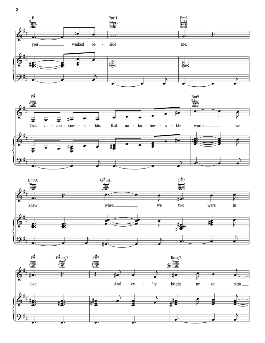 World We Knew (Over And Over) Piano, Vocal, Guitar scores gallery preview page 2