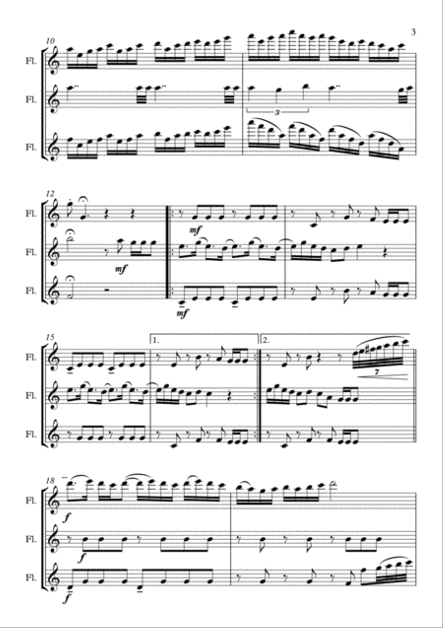 Khang Khaw Khin Kluay for 3 Flutes Flute Trio scores gallery preview page 3