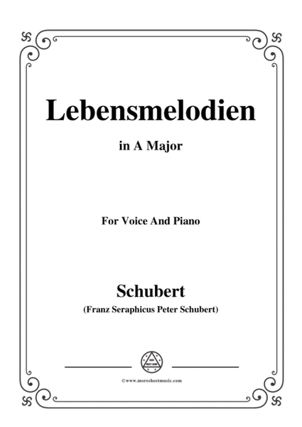 Schubert-Lebensmelodien in A Major,for voice and piano image number null