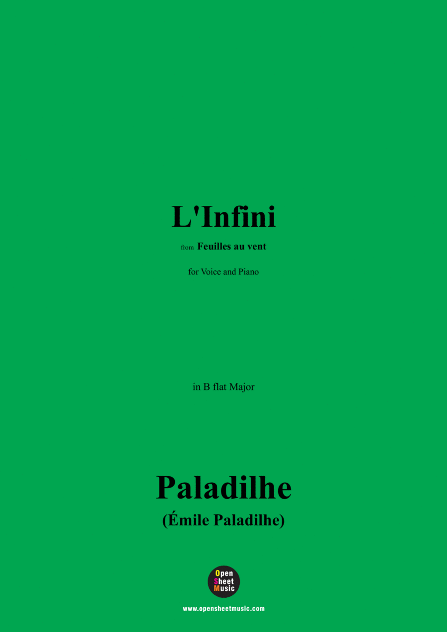 Paladilhe-L'Infini,in B flat Major Voice scores gallery preview page 1