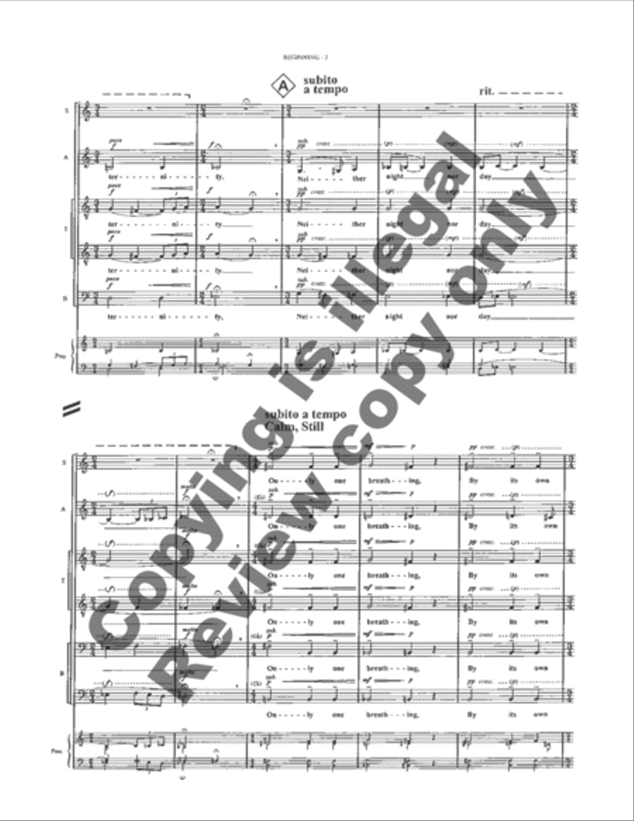 On the Nature of Creation: 1. In the Beginning Divisi scores gallery preview page 4