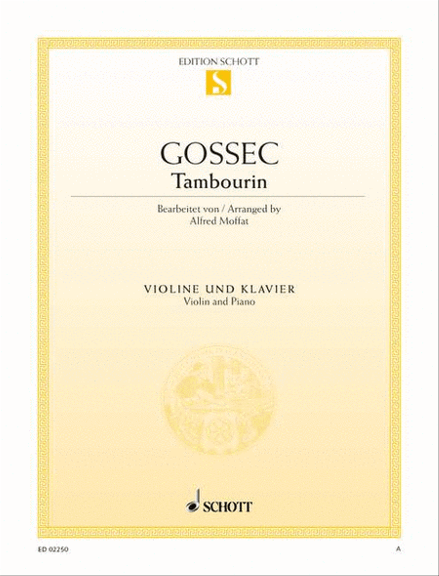 Tambourin Violin Solo scores gallery preview page 1
