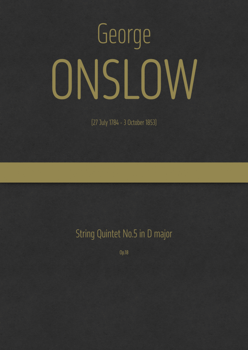 Onslow - String Quintet No.5 in D major, Op.18 image number null