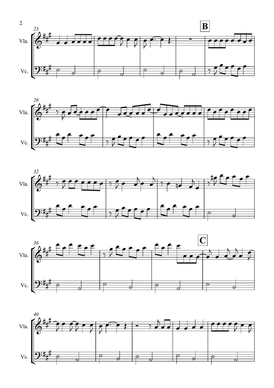 Bittersweet Symphony String Duet scores gallery preview page 2