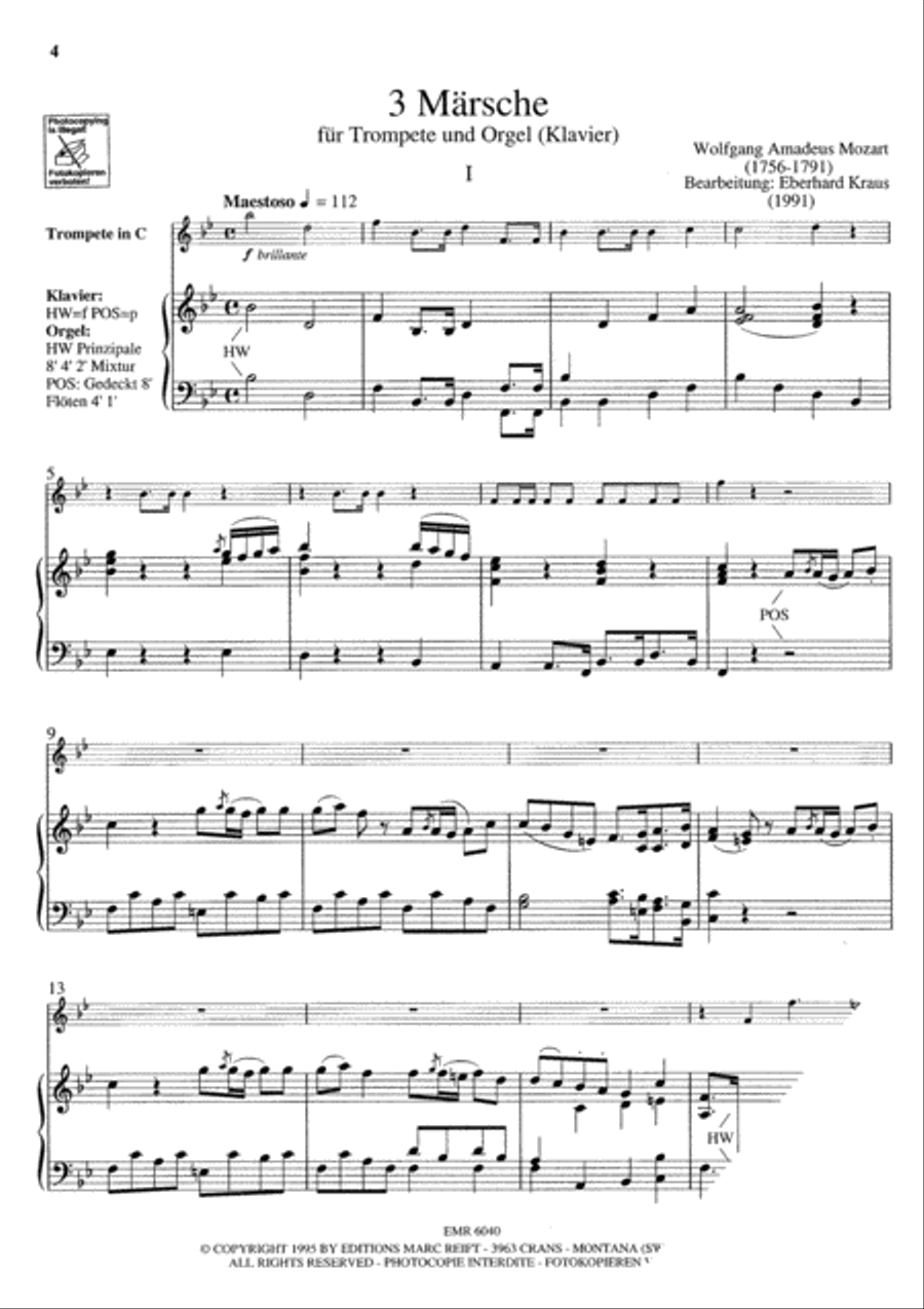 3 Marsche 3 Marsche Trumpet Solo scores gallery preview page 3