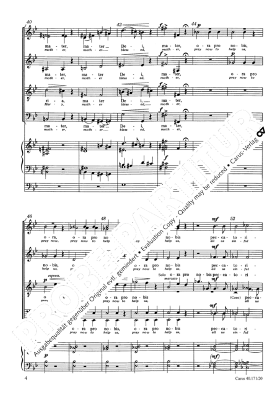 Ave Maria; O salutaris hostia Score scores gallery preview page 5