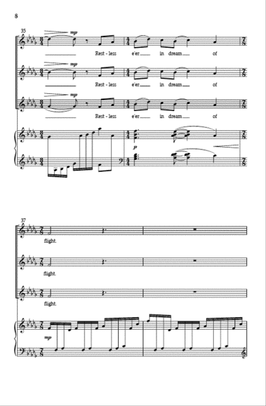 Crystal Sky (Vocal Score) SSA scores gallery preview page 7