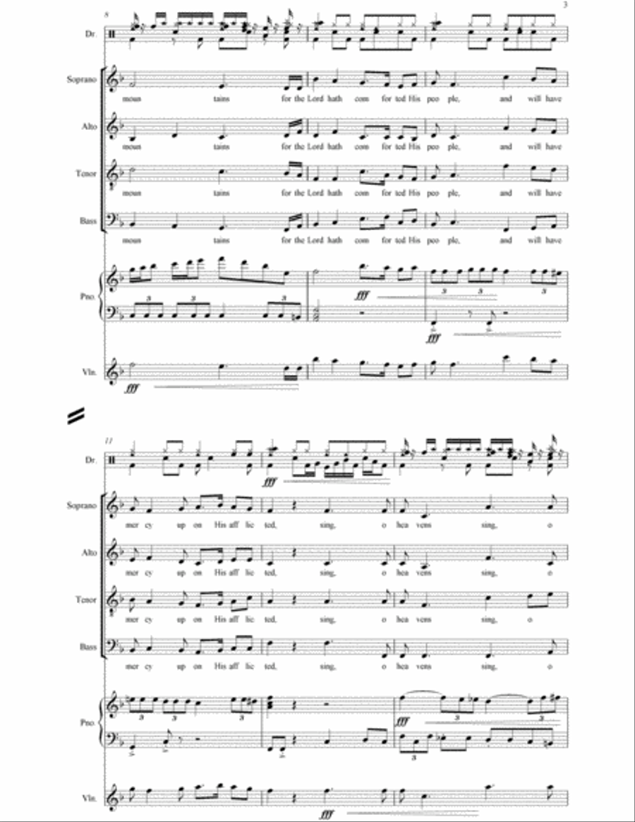 Sing, The Lord comforts! Sing, The Lord comforts! 4-Part scores gallery preview page 3