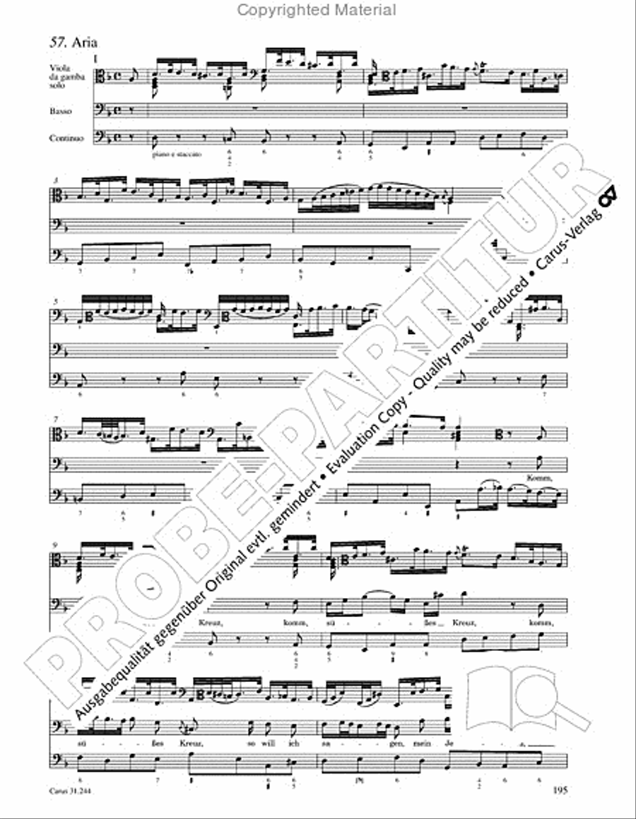 St. Matthew Passion (Matthaus-Passion) 4-Part scores gallery preview page 197