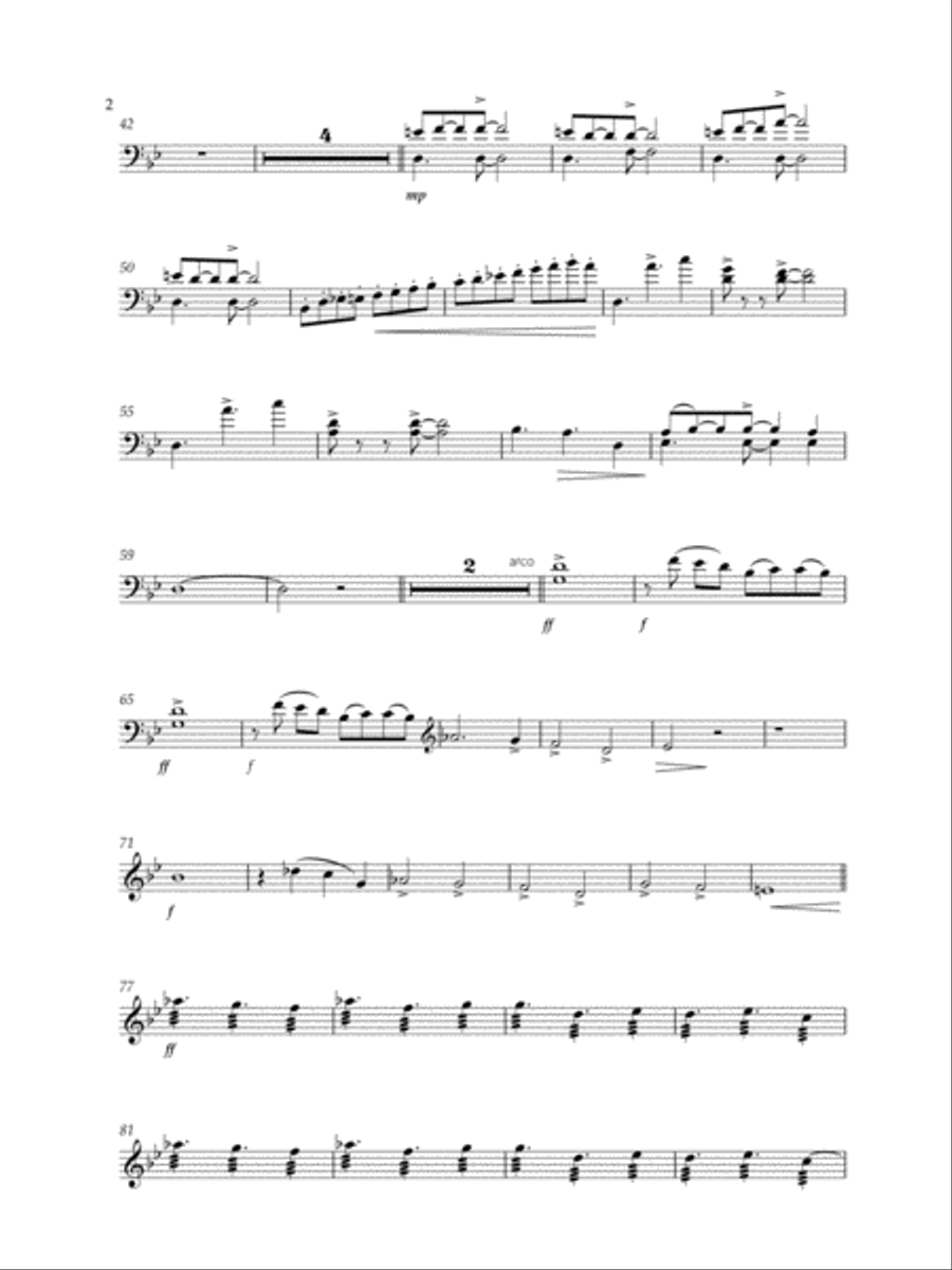 The Cruel Night / from Forest Frequencies Double Bass scores gallery preview page 3