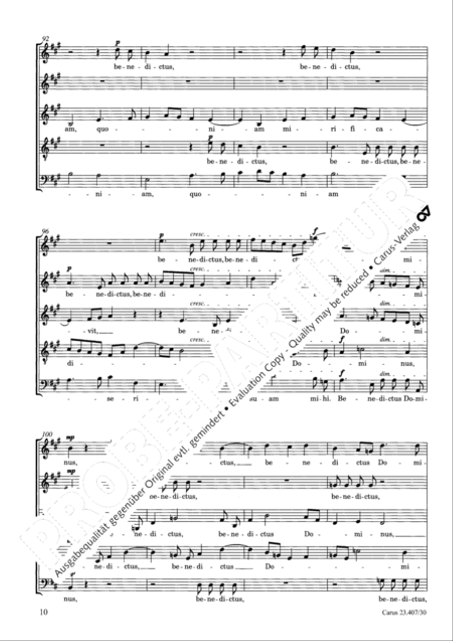 Benedictus Dominus Benedictus Dominus SSATB scores gallery preview page 11