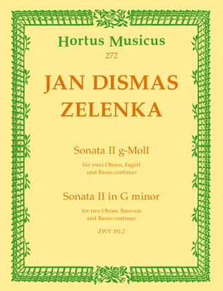 Book cover for Sonata II g minor ZWV 181,2