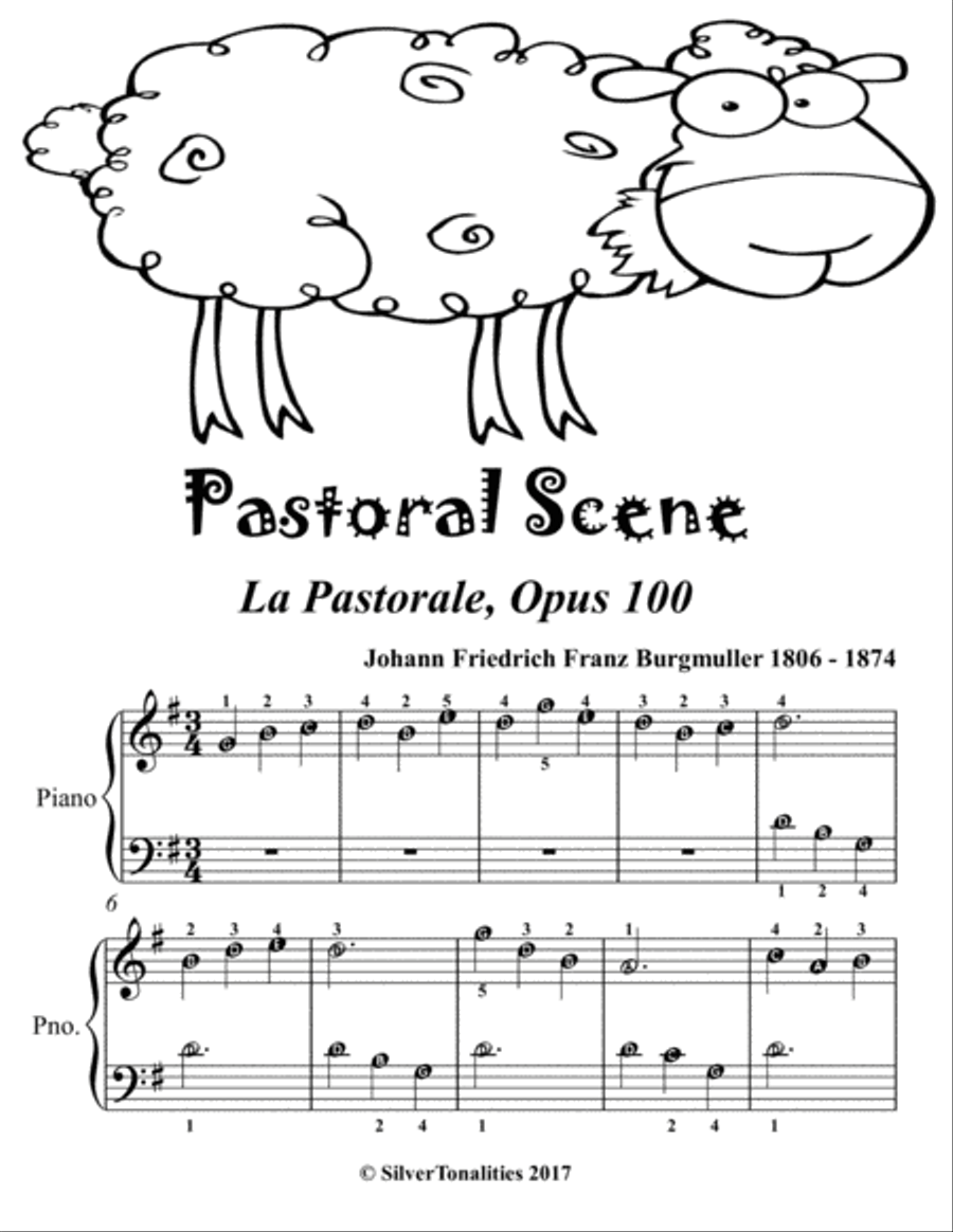 Pastoral Scene La Pastorale Opus 100 Easiest Piano Sheet Music 2nd Edition Piano Method scores gallery preview page 2