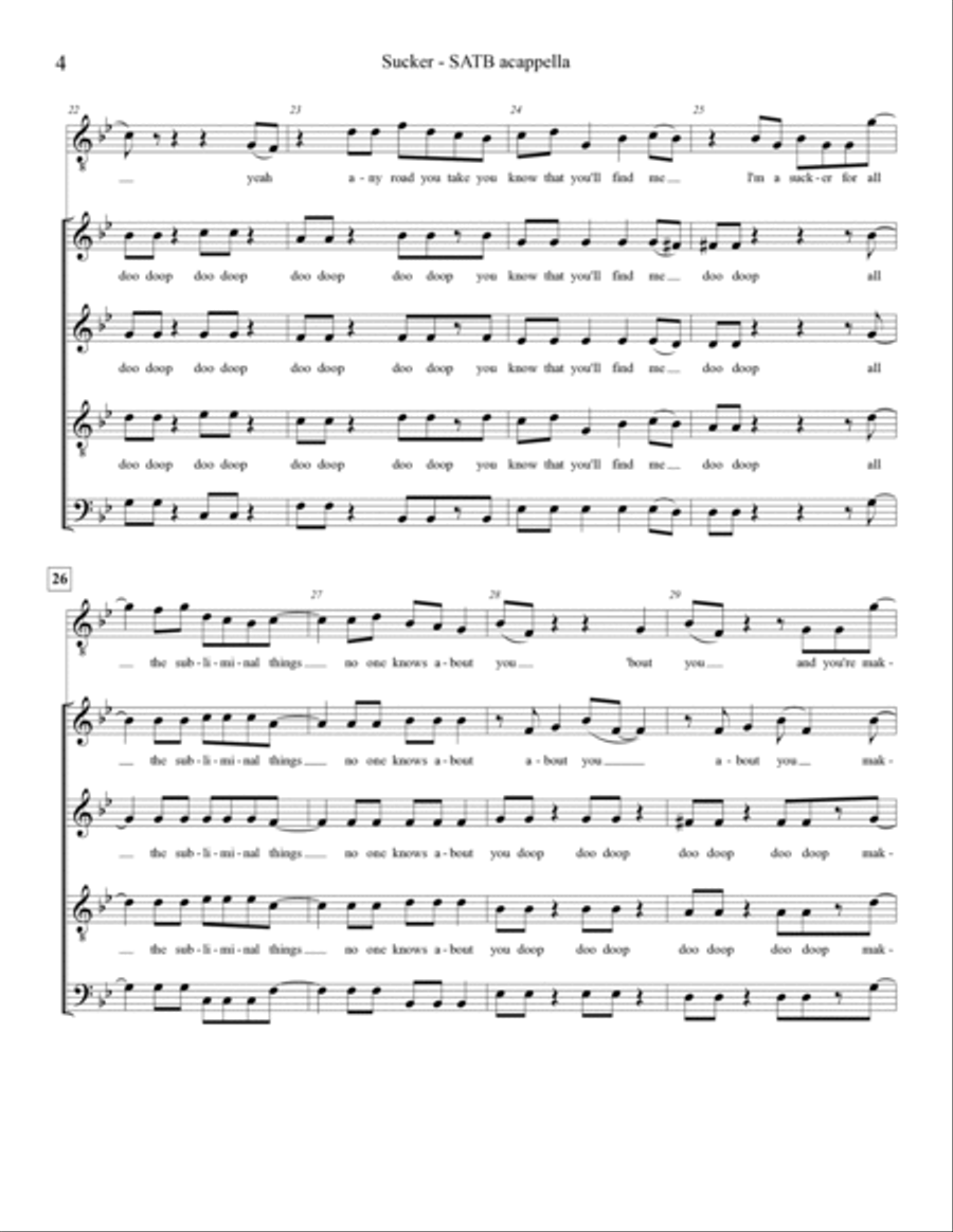 Sucker 4-Part scores gallery preview page 4
