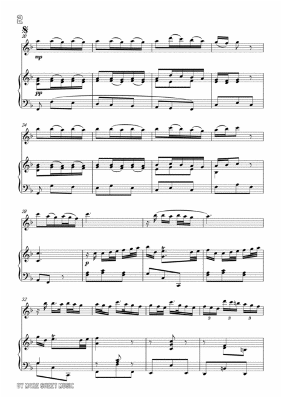 Handel-Qual farfalletta,for Flute and Piano Flute Solo scores gallery preview page 4