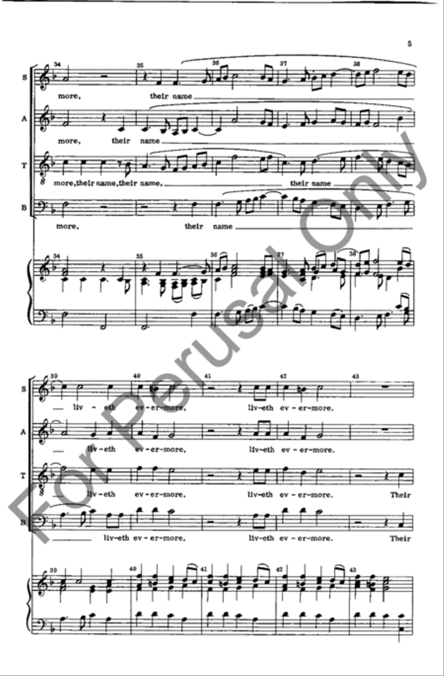 Their Bodies Are Buried In Peace 4-Part scores gallery preview page 5