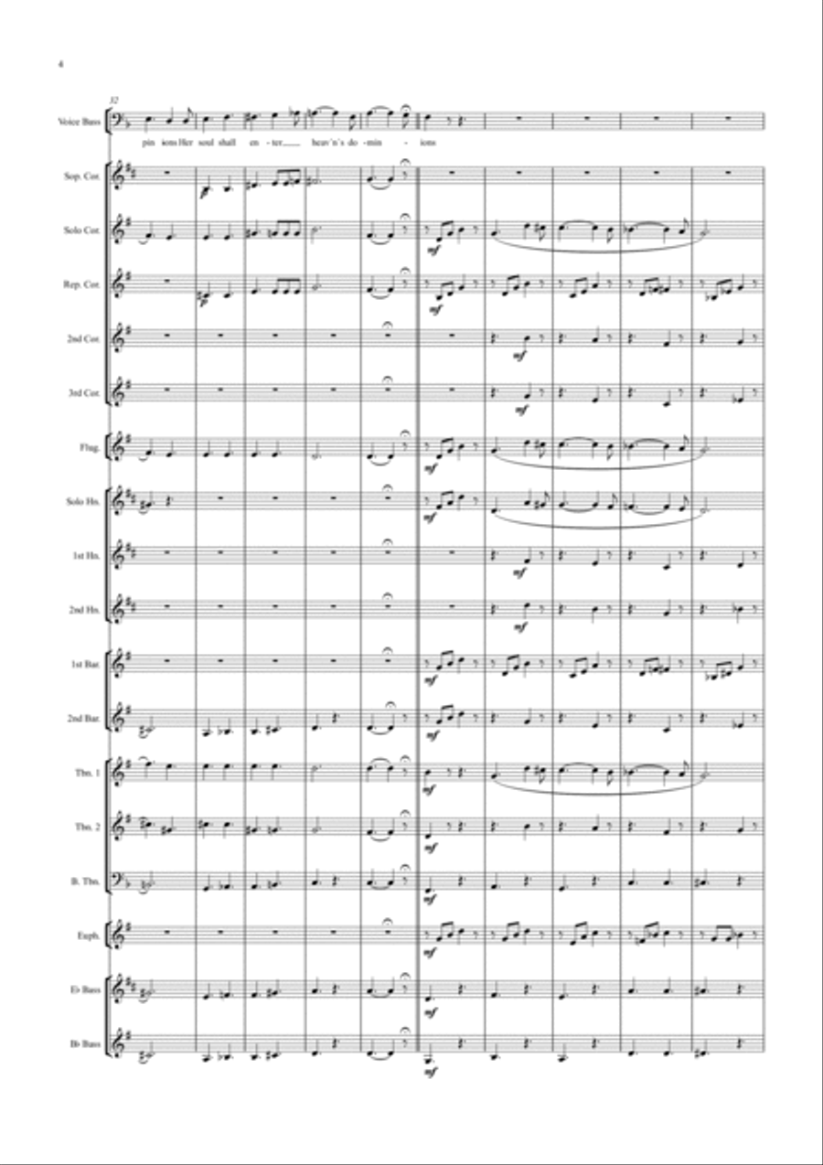 Song to the evening star Brass Band scores gallery preview page 5