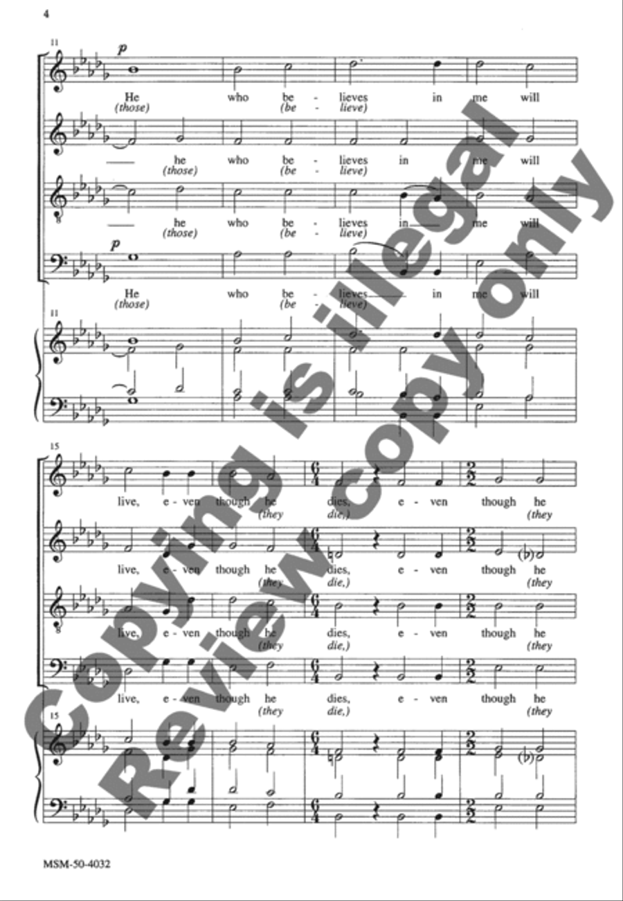 I Am the Resurrection 4-Part scores gallery preview page 4