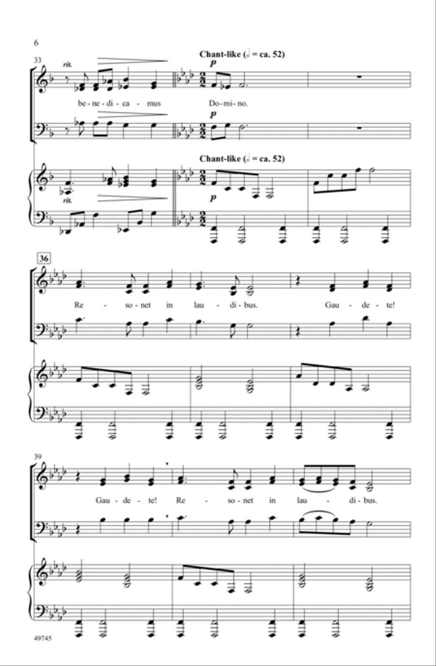 Benedicamus Domino Choir scores gallery preview page 5