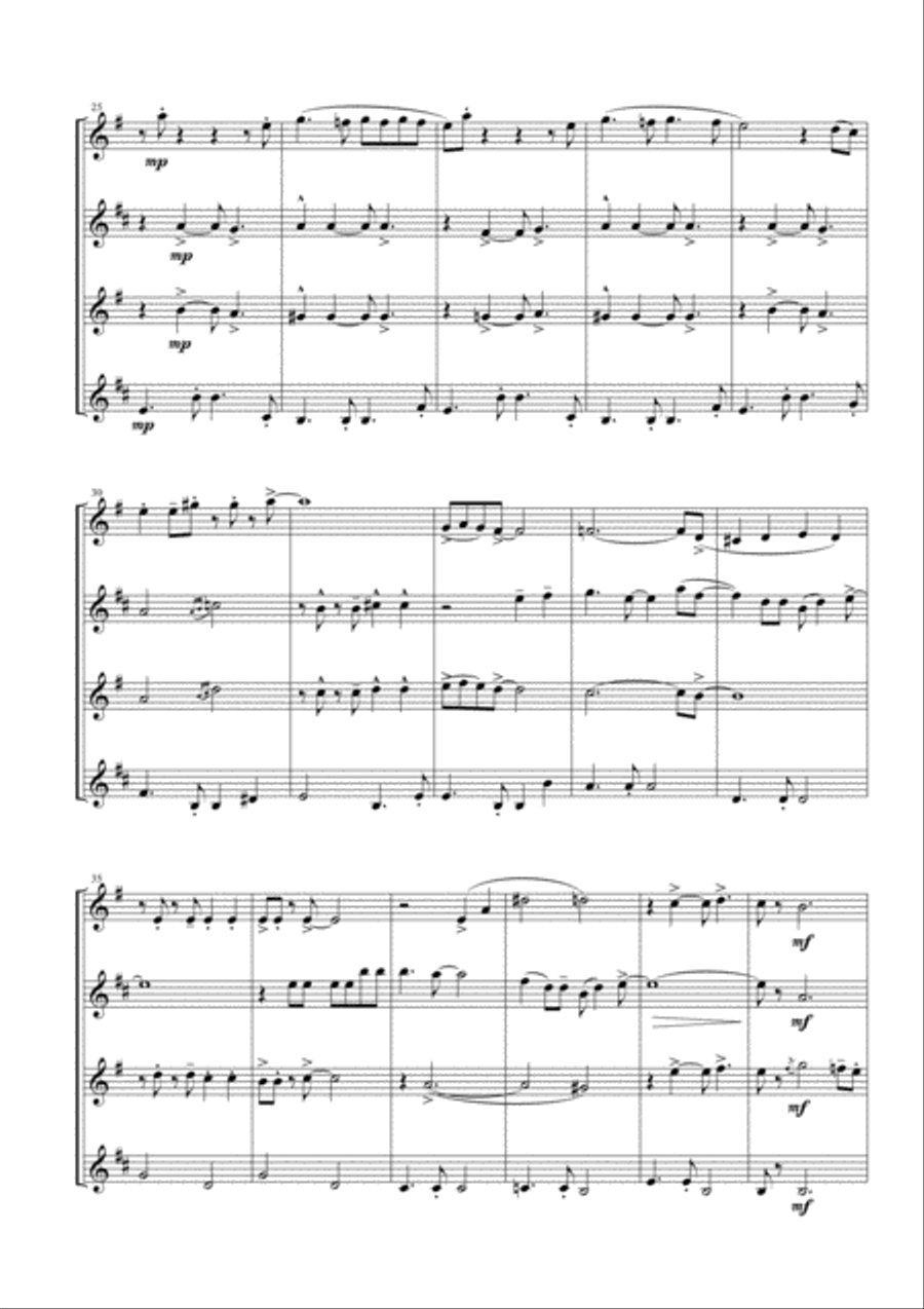Mas Que Nada Woodwind Quartet scores gallery preview page 3