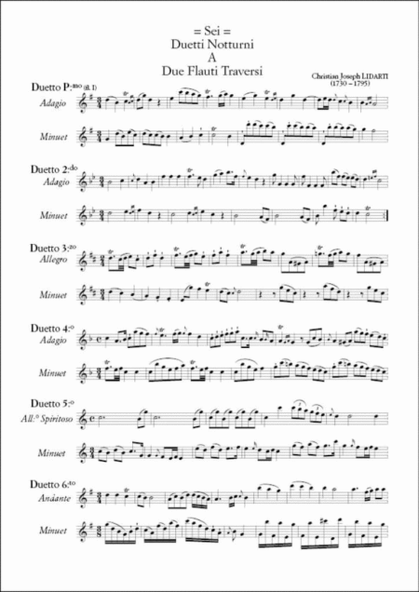 6 duetti notturni per due flauti