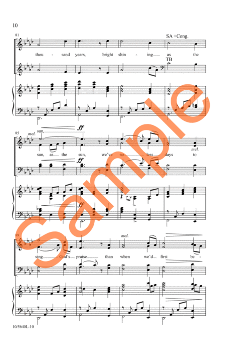 Amazing Grace! How Sweet the Sound 4-Part scores gallery preview page 9