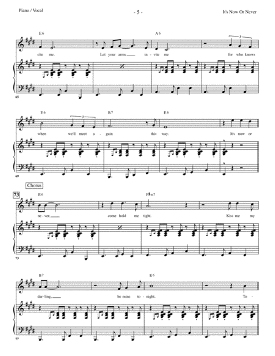 It's Now Or Never Large Ensemble scores gallery preview page 5