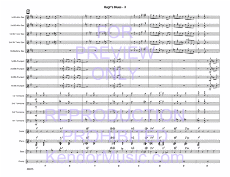 Hugh's Blues Jazz Ensemble scores gallery preview page 4
